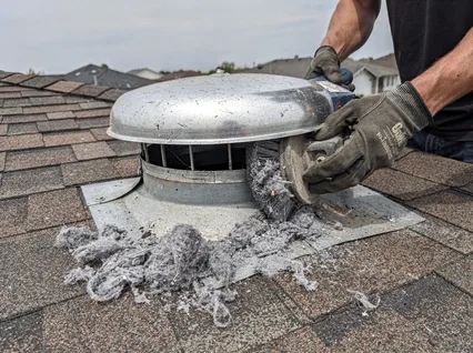 Cleaning Dryer Vent On Roof in Swansea