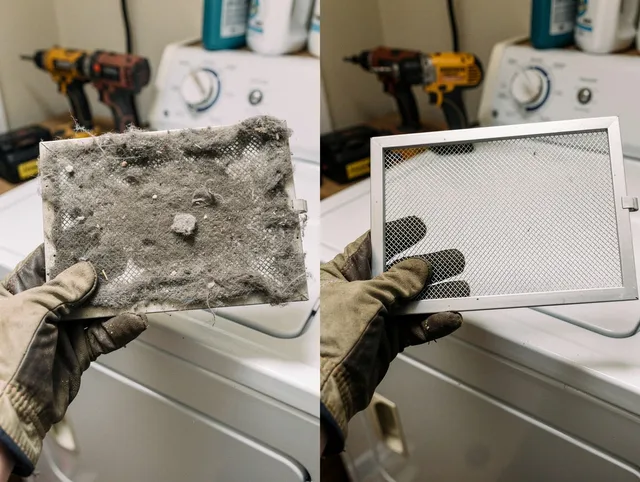 Professional lint trap cleaning by Swansea Dryer Vent Cleaning in Swansea
