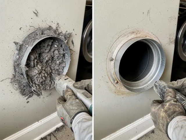 Professional clogged vent cleaning by Swansea Dryer Vent Cleaning in Swansea