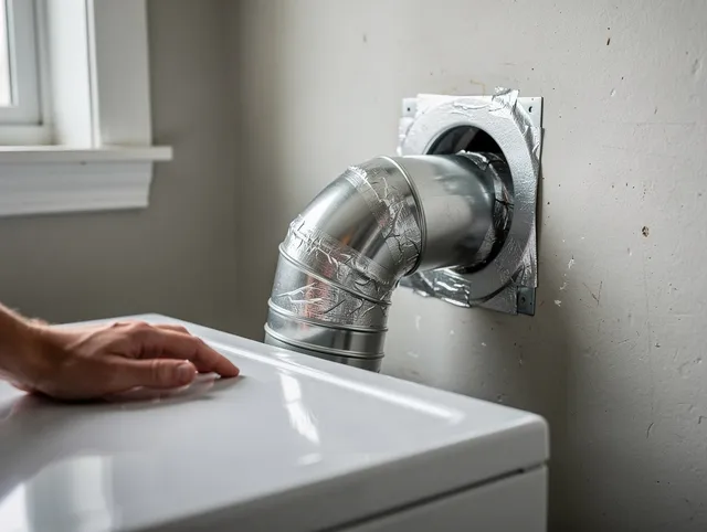 Swansea Dryer Vent Cleaning expert performing professional dryer vent repair and installation in Swansea
